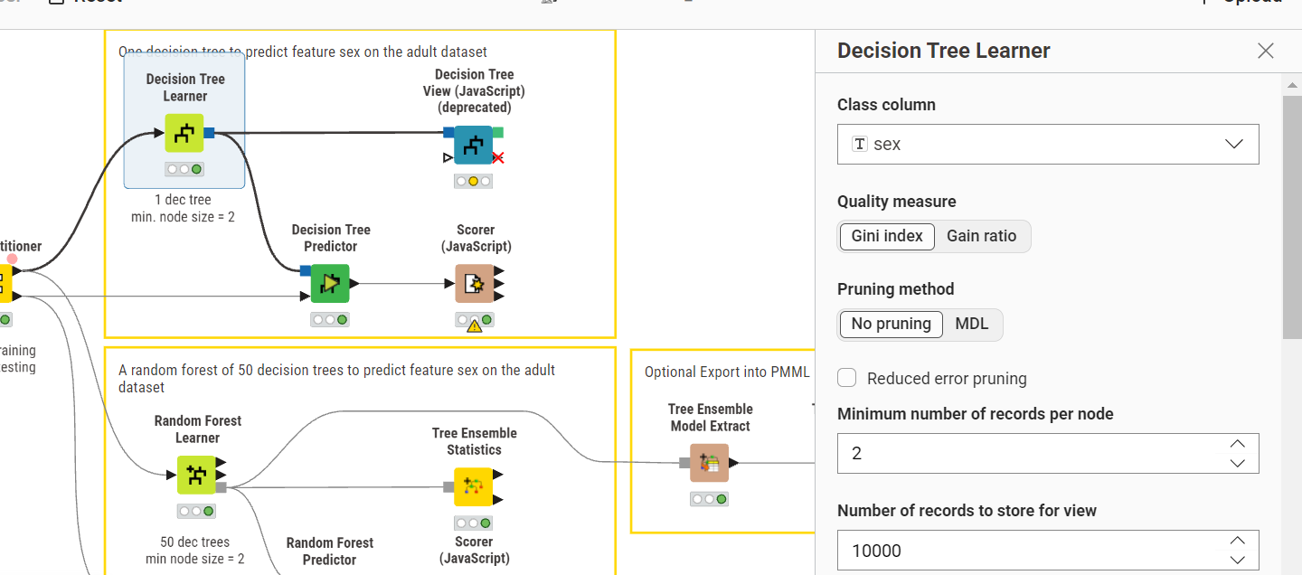 Decision Tree Learner Configuration