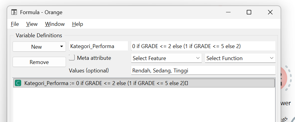 Widget Formula